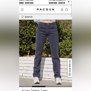 John Galt Navy Corduroy Straight Leg Pants